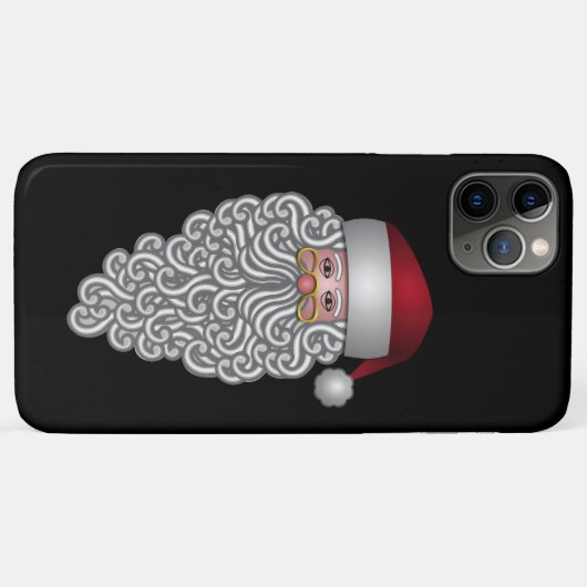 Coques Case-Mate iPhone Père Noël Festif à longue barbe bouclés (Dos (Horizontal))