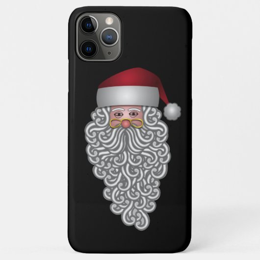 Coques Case-Mate iPhone Père Noël Festif à longue barbe bouclés (Dos)