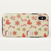 Coques Case-Mate iPhone Père Noël Heart Design (Dos (Horizontal))
