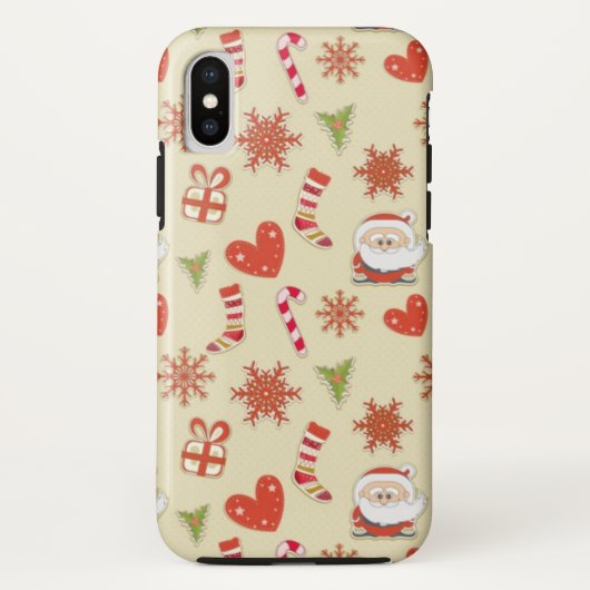 Coques Case-Mate iPhone Père Noël Heart Design (Dos)