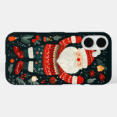 Coques Case-Mate iPhone Père Noël joyeux Éléments festifs d'hiver (Verso (horizontal))