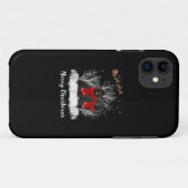 Coques Case-Mate iPhone Père Noël Newfoundland Couple Joyeux cadeau de chi (Dos (Horizontal))