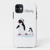 Coques Case-Mate iPhone Père Noël Penguins (Dos)