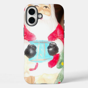 iPhone 16 Plus Case Père Noël rétro amusant avec neige Décoration de