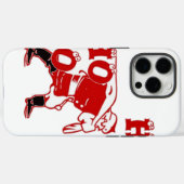 Coques Case-Mate iPhone Père Noël rouge et blanc Marcher Ho Ho Art Imprime (Verso (horizontal))