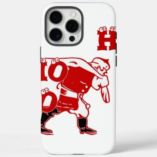 Coques Case-Mate iPhone Père Noël rouge et blanc Marcher Ho Ho Art Imprime (Verso)
