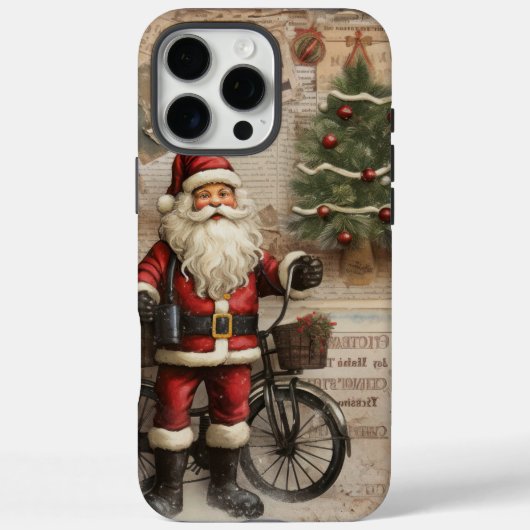Coques Case-Mate iPhone Père Noël vintage (Verso)