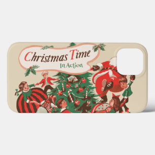 Case-Mate iPhone Case Père Noël vintage de Noël et enfants dansants