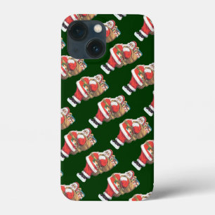 Coques Pour iPhone Père Noël vintage, découpage de Noël victorien