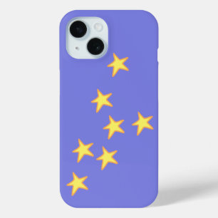 Coque Pour iPhone 15 Périwinkle avec étoiles jaunes