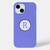 Coques Case-Mate iPhone Périwinkle initial (Verso)