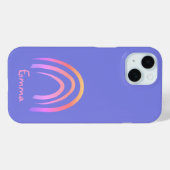 Coques Case-Mate iPhone Périwinkle Rainbow Personnalisé (Verso (horizontal))