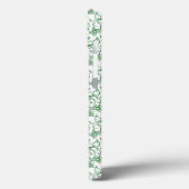 Coques Case-Mate iPhone Périwinkle Vert Blanc Décoratif Chic Floral (Verso / Gauche)