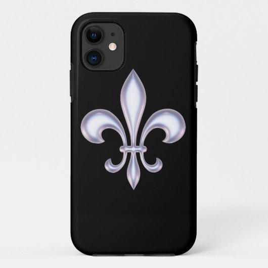 Coques Case-Mate iPhone Perle Style Fleur de Lis (Dos)