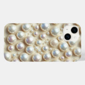 Coques Case-Mate iPhone Perles Blanches Pures Élégantes Dispersées Esthéti (Verso (horizontal))