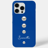 Coques Case-Mate iPhone Perles bleues (Verso)