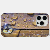 Coques Case-Mate iPhone Perles d'eau Abstraites Sardé Bois Gros plan Photo (Verso (horizontal))