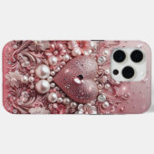 Coques Case-Mate iPhone Perles dorées modernes élégantes mignonnes pour la (Verso (horizontal))