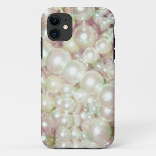 Coques Case-Mate iPhone Perles et marguerite rose (Dos)