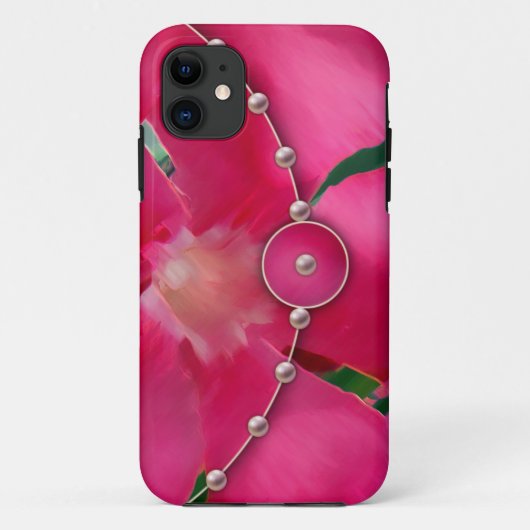 Coques Case-Mate iPhone Perles et pétales roses (Dos)
