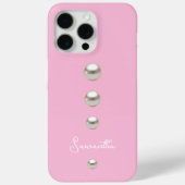 Coques Case-Mate iPhone perles roses (Verso)