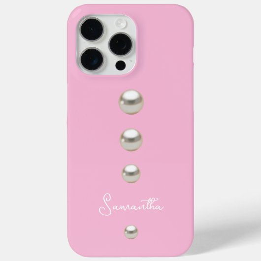 Coques Case-Mate iPhone perles roses (Verso)