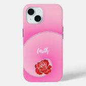 Coques Case-Mate iPhone Perles roses et dégradé de spirale rose (Verso)