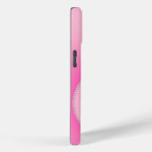 Coques Case-Mate iPhone Perles roses et dégradé de spirale rose (Verso / Droite)