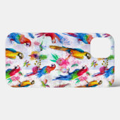 Coques Case-Mate iPhone Perroquets de style aquarelle (Verso (horizontal))