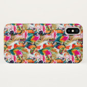 Coques Case-Mate iPhone Perroquets et palmettes (Dos (Horizontal))