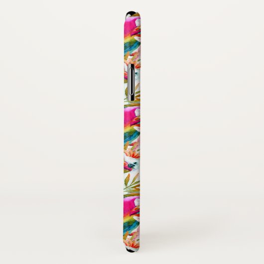 Coques Case-Mate iPhone Perroquets et palmettes (Dos/Droite)