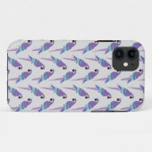 Coques Case-Mate iPhone Perroquets pourpres (Dos (Horizontal))