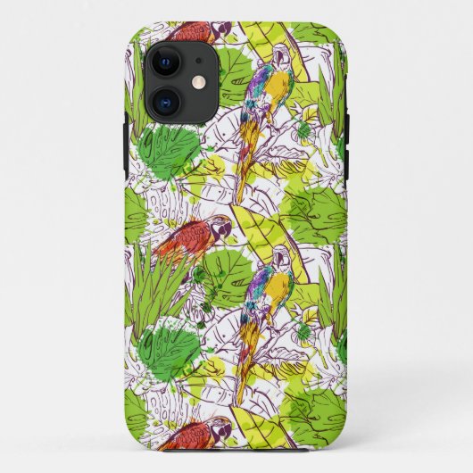 Coques Case-Mate iPhone Perroquets tropicaux (Dos)