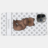 Coques Case-Mate iPhone Persan au Chocolat Chat de Dessin Animé Mignon & N (Dos (Horizontal))