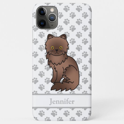 Coques Case-Mate iPhone Persan au Chocolat Chat de Dessin Animé Mignon & N (Dos)