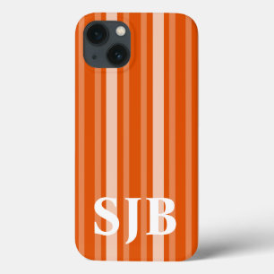 iPhone 13 Coque Persimmon Victorian Strie avec Monogramme