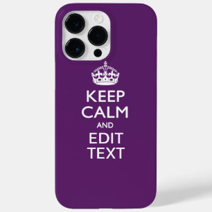 Coques Pour iPhone Personalisé KEEP CALM Votre texte sur Décor violet