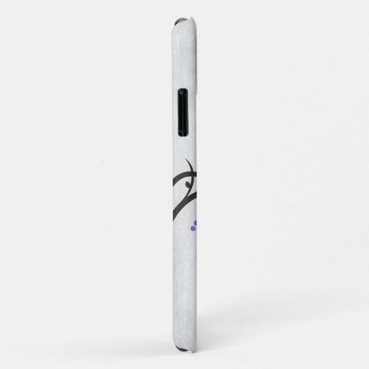 Coques Case-Mate iPhone Personalisé Lovebirds pourpre (Dos/Droite)