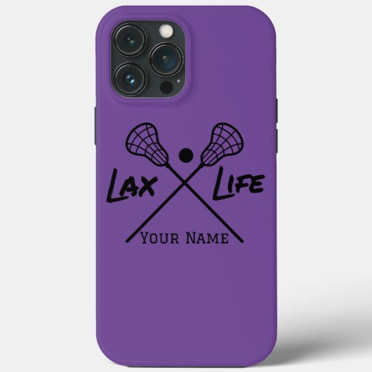 Coques Case-Mate iPhone Personalisé Purple LAX (Lacrosse) Life (Verso)