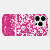 Coques Case-Mate iPhone Personalisé Rose Funky Damask (Verso (horizontal))