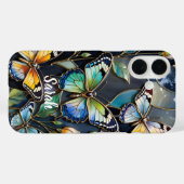 Coques Case-Mate iPhone Personalized Butterfly Phone Case Stained Glass (Verso (horizontal))