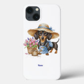 Coques Case-Mate iPhone Personalized Dachshund Garden Phone & Tablet Case  (Verso)