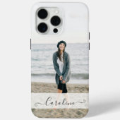 Coques Case-Mate iPhone Personalized Elegant Modern Photo and Name (Verso)