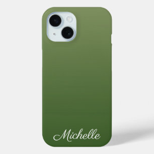 Coque Pour iPhone 15 Personalized green