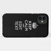 Coques Case-Mate iPhone Personalized KEEP CALM Have Your Text on Black (Dos (Horizontal))