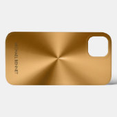 Coques Case-Mate iPhone Personalized Metallic Radial Gold Texture (Verso (horizontal))