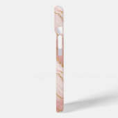 Coques Case-Mate iPhone Personalized Modern Rose Quartz Marble Gold (Verso / Gauche)