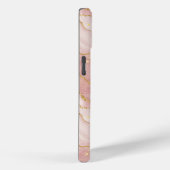 Coques Case-Mate iPhone Personalized Modern Rose Quartz Marble Gold (Verso / Droite)