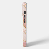 Coques Case-Mate iPhone Personalized Modern Rose Quartz Marble Gold (Verso / Gauche)