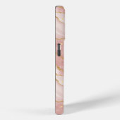 Coques Case-Mate iPhone Personalized Modern Rose Quartz Marble Gold (Verso / Droite)
